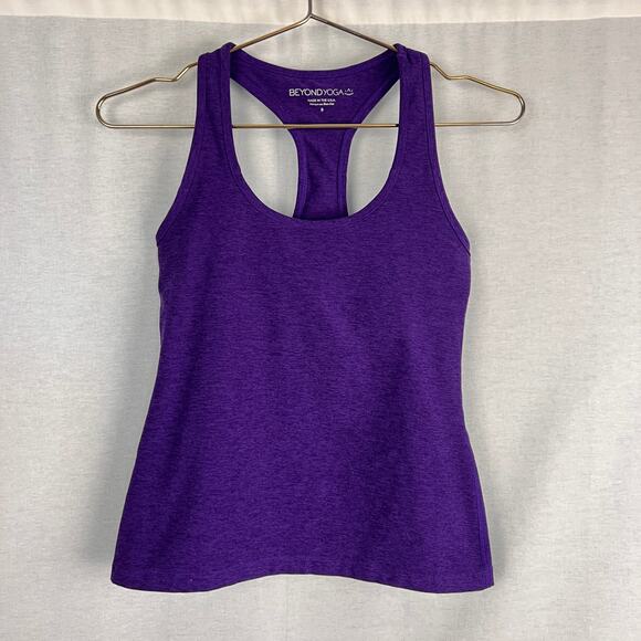 Beyond Yoga Top Spacedye Step Up Racerback Tank Purple Athletic Running Workout - Picture 1 of 5